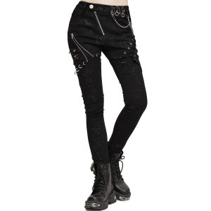 DEVIL FASHION Pantalon ‘Thorne’ Noir Pour Femmes marques pas cher 35