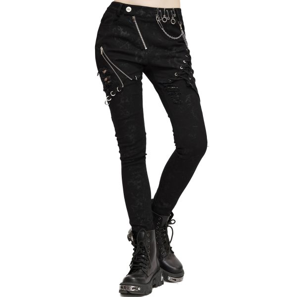 DEVIL FASHION Pantalon ‘Thorne’ Noir Pour Femmes marques pas cher 9