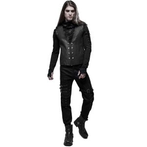 Pas Cher soldes France PUNK RAVE Pantalon ‘Tierney’ Noir 20