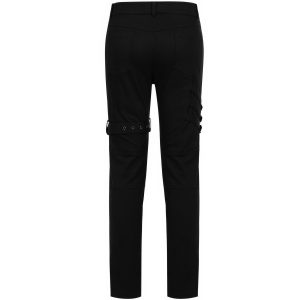 Pas Cher soldes France PUNK RAVE Pantalon ‘Tierney’ Noir 40