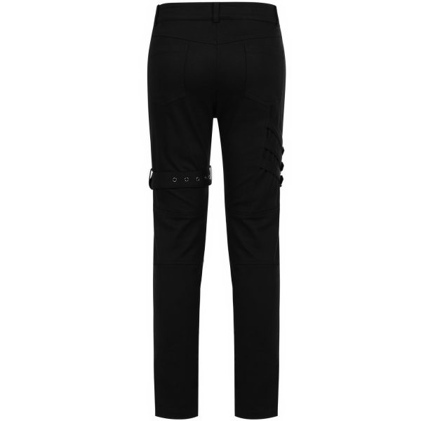 Pas Cher soldes France PUNK RAVE Pantalon ‘Tierney’ Noir 13