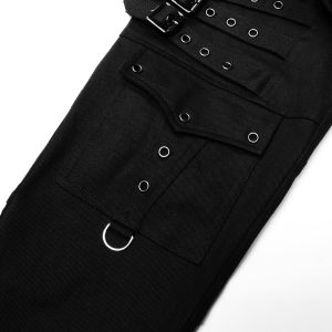 Pas Cher soldes France PUNK RAVE Pantalon ‘Tierney’ Noir 48