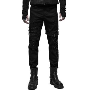 Pas Cher soldes France PUNK RAVE Pantalon ‘Tierney’ Noir 30