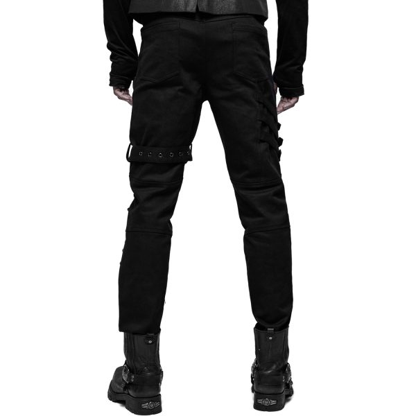 Pas Cher soldes France PUNK RAVE Pantalon ‘Tierney’ Noir 9