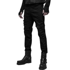 Pas Cher soldes France PUNK RAVE Pantalon ‘Tierney’ Noir 34