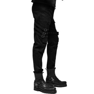 Pas Cher soldes France PUNK RAVE Pantalon ‘Tierney’ Noir 36