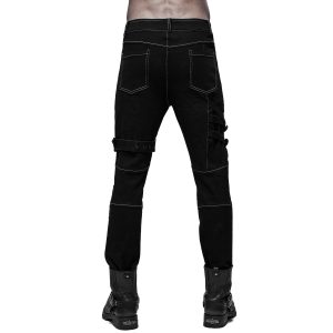 PUNK RAVE Pantalon ‘Tierney’ Noir Et Blanc site en ligne 44