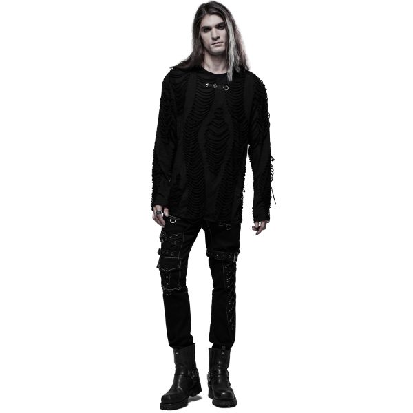 PUNK RAVE Pantalon ‘Tierney’ Noir Et Blanc site en ligne 10