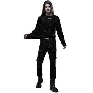 PUNK RAVE Pantalon ‘Tierney’ Noir Et Blanc site en ligne 40