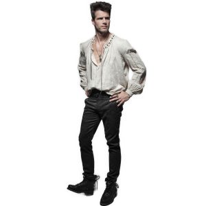 PUNK RAVE Pantalon ‘Torero’ En Brocart Noir grande qualité 25