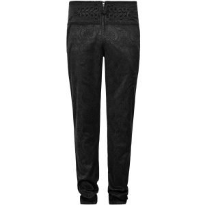 PUNK RAVE Pantalon ‘Torero’ En Brocart Noir grande qualité 35