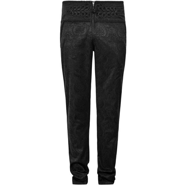 PUNK RAVE Pantalon ‘Torero’ En Brocart Noir grande qualité 9