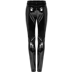 achetez pas cher PUNK RAVE Pantalon ‘Toxica’ En Vinyle Noir 56