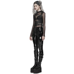 achetez pas cher PUNK RAVE Pantalon ‘Toxica’ En Vinyle Noir 28