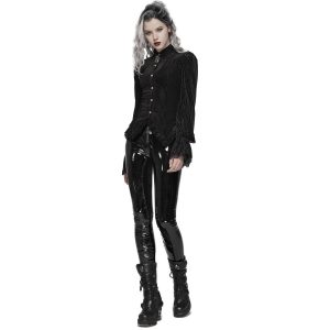 achetez pas cher PUNK RAVE Pantalon ‘Toxica’ En Vinyle Noir 40