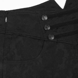 PUNK RAVE Pantalon ‘Vampyr’ En Brocart Noir soldes en ligne 46