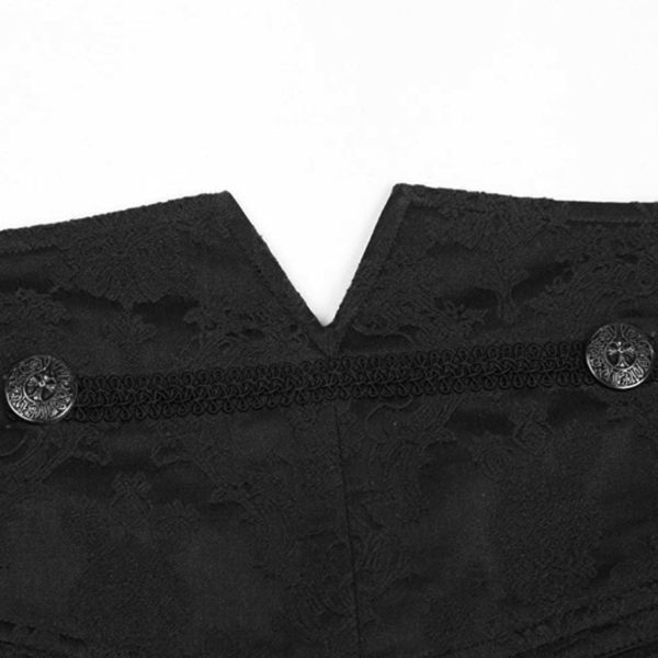 PUNK RAVE Pantalon ‘Vampyr’ En Brocart Noir soldes en ligne 20