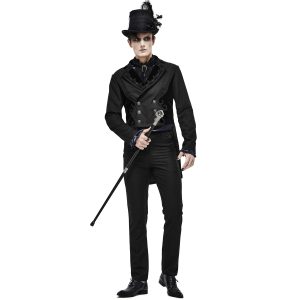 DEVIL FASHION Pantalon Victorien ‘Mc Dermot’ Noir marque pas cher 18