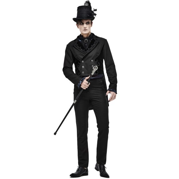 DEVIL FASHION Pantalon Victorien ‘Mc Dermot’ Noir marque pas cher 3