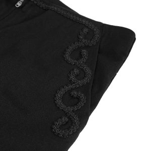 DEVIL FASHION Pantalon Victorien ‘Mc Dermot’ Noir marque pas cher 36