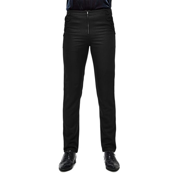 DEVIL FASHION Pantalon Victorien ‘Mc Dermot’ Noir marque pas cher 4