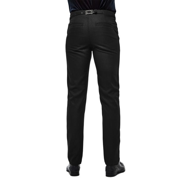 DEVIL FASHION Pantalon Victorien ‘Mc Dermot’ Noir marque pas cher 5