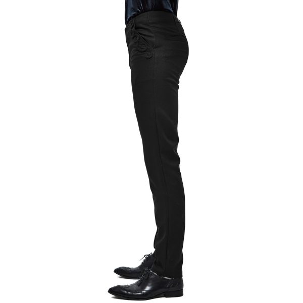 DEVIL FASHION Pantalon Victorien ‘Mc Dermot’ Noir marque pas cher 6