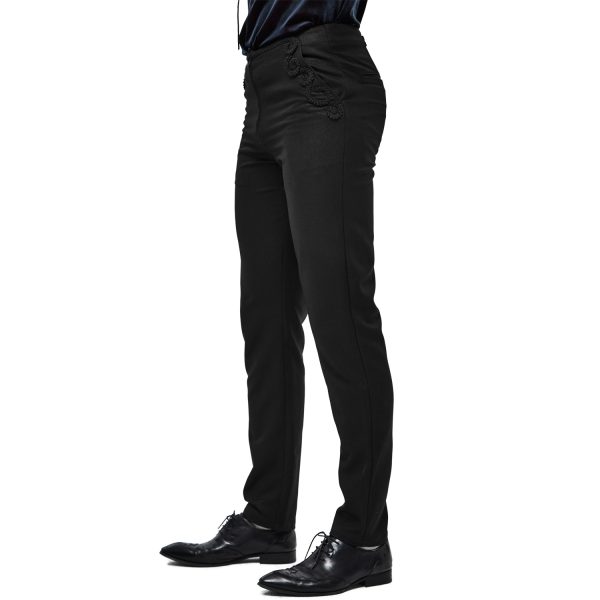 DEVIL FASHION Pantalon Victorien ‘Mc Dermot’ Noir marque pas cher 7