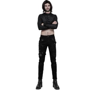 PUNK RAVE Pantalon Vintage ‘Nazgul’ Noir Officielle 19