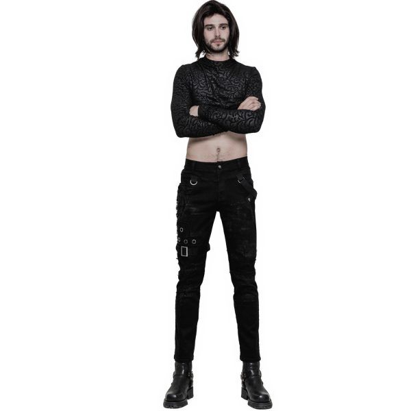 PUNK RAVE Pantalon Vintage ‘Nazgul’ Noir Officielle 3