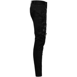 PUNK RAVE Pantalon Vintage ‘Nazgul’ Noir Officielle 37