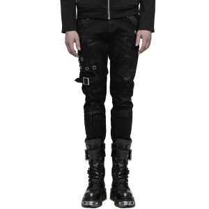 PUNK RAVE Pantalon Vintage ‘Nazgul’ Noir Officielle 27