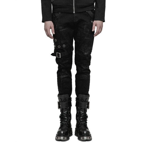 PUNK RAVE Pantalon Vintage ‘Nazgul’ Noir Officielle 7