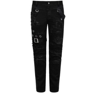 PUNK RAVE Pantalon Vintage ‘Nazgul’ Noir Officielle 33