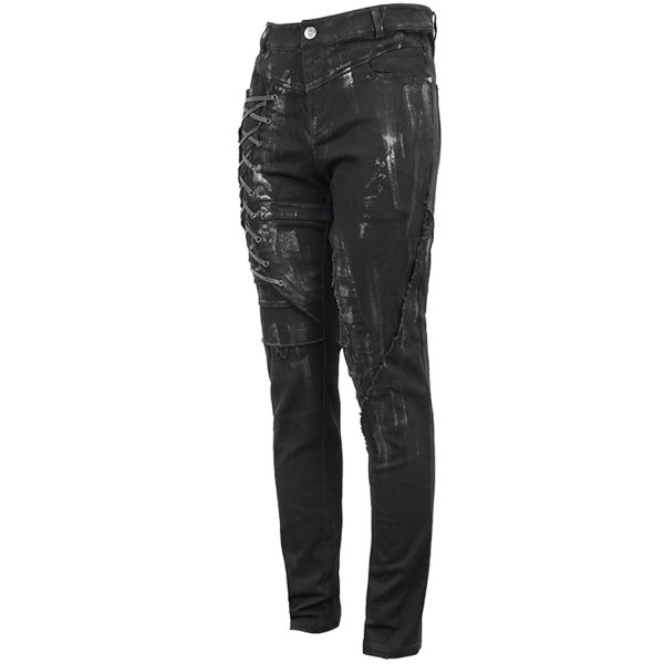 vente pas cher DEVIL FASHION Pantalon ‘Wasteland’ En Jean Noir 12