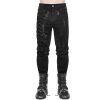 vente pas cher DEVIL FASHION Pantalon ‘Wasteland’ En Jean Noir 56