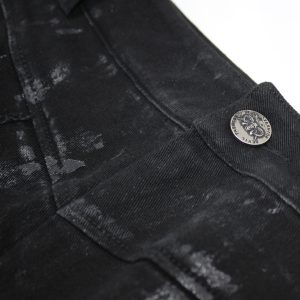 vente pas cher DEVIL FASHION Pantalon ‘Wasteland’ En Jean Noir 46