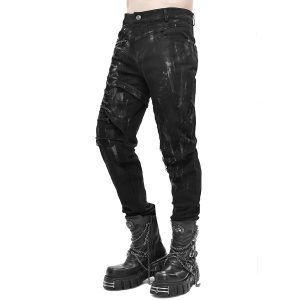 vente pas cher DEVIL FASHION Pantalon ‘Wasteland’ En Jean Noir 26