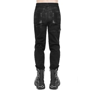 vente pas cher DEVIL FASHION Pantalon ‘Wasteland’ En Jean Noir 28