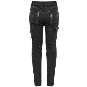 vente pas cher DEVIL FASHION Pantalon ‘Wasteland’ En Jean Noir 34