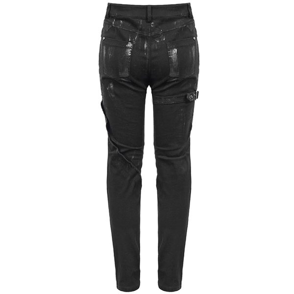 vente pas cher DEVIL FASHION Pantalon ‘Wasteland’ En Jean Noir 10