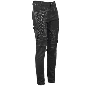 vente pas cher DEVIL FASHION Pantalon ‘Wasteland’ En Jean Noir 36