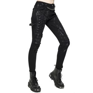 DEVIL FASHION Pantalon ‘Wasteland’ Noir Pour Femmes REMISE allant jusqu. 37