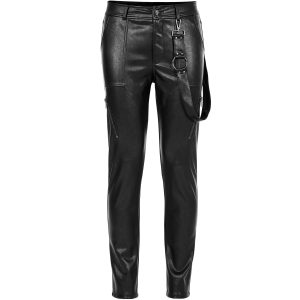 PUNK RAVE Pantalon ‘Xanthus’ En Simili Cuir Noir des prix incroyables 58