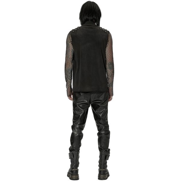 PUNK RAVE Pantalon ‘Xanthus’ En Simili Cuir Noir des prix incroyables 8