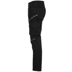 pas cher PUNK RAVE Pantalon ‘Ywain’ En Denim Noir 37