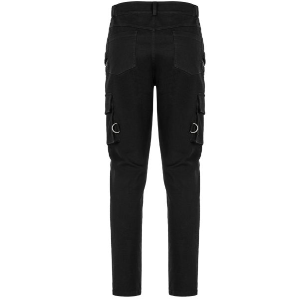 pas cher PUNK RAVE Pantalon ‘Ywain’ En Denim Noir 11