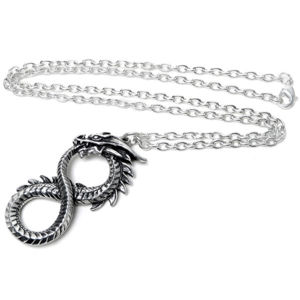 Retour gratuit en magasin. ALCHEMY GOTHIC Pendentif ‘Infinity Dragon’ 3