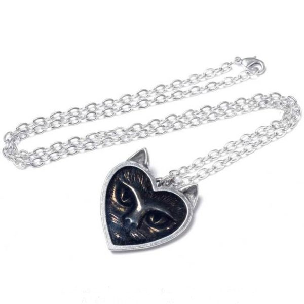 ALCHEMY GOTHIC Pendentif ‘Love Cat’ pas cher 3