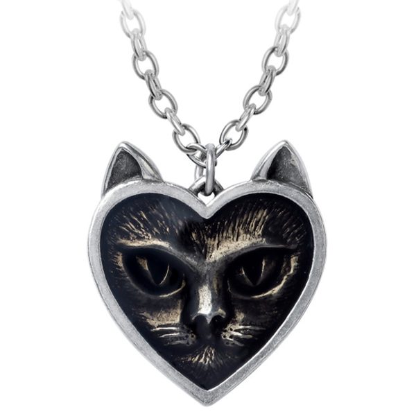 ALCHEMY GOTHIC Pendentif ‘Love Cat’ pas cher 1